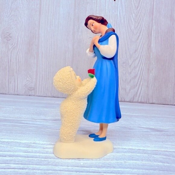 Department 56 Disney Princess Snowbabies A Rose For Belle Figurine statue